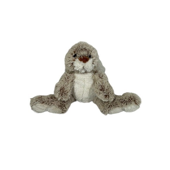 Melissa and Doug 8" Burrow Bunny Rabbit Seated‎ Brown White Easter Plush - Picture 3 of 7